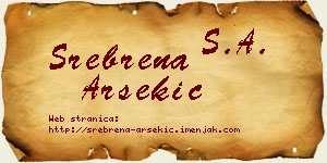 Srebrena Arsekić vizit kartica